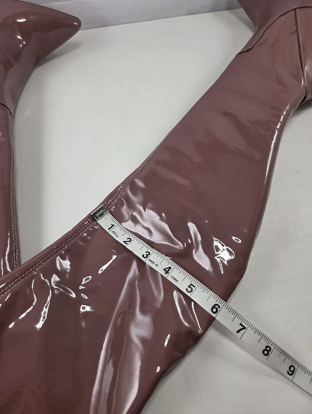 Steve Madden VAVA Mauve Patent Thigh High Boots, 6.5